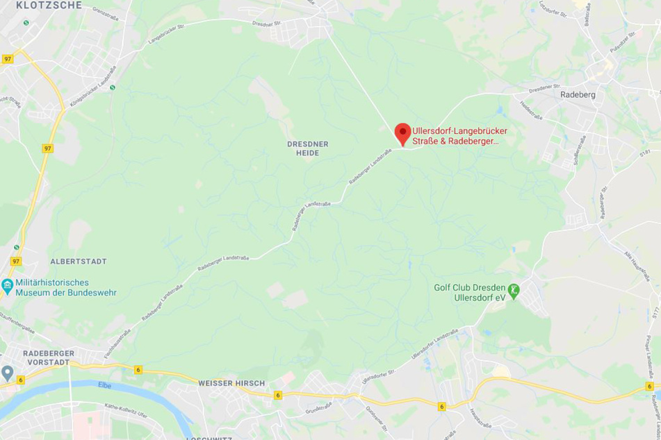 An dieser Kreuzung im Norden der Dresdner Heide geschah der Unfall.
