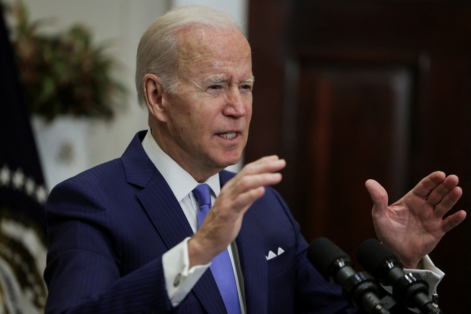 President Joe Biden announcing a new military aid package for Ukraine worth $33 billion.