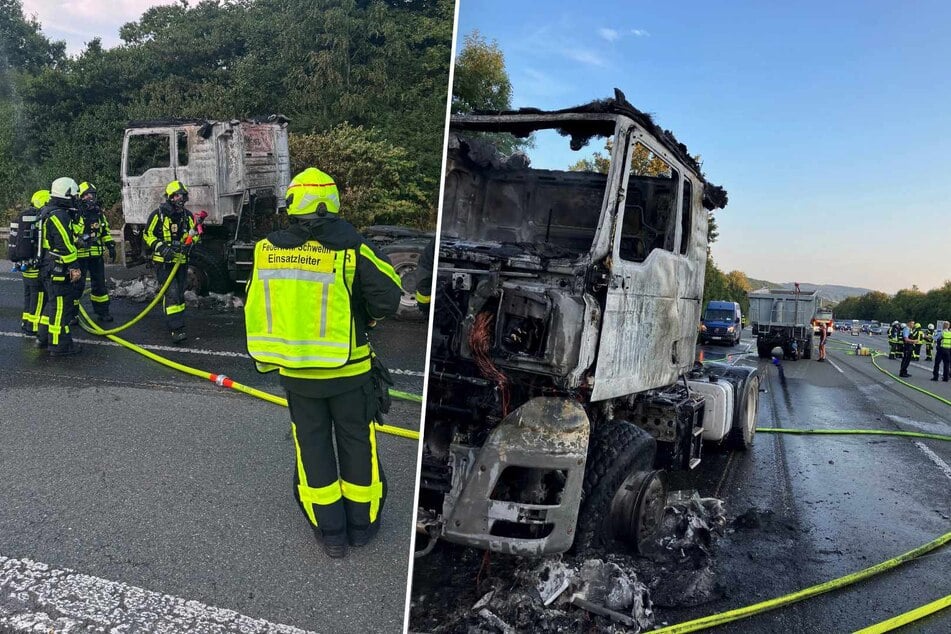 Lkw-Brand auf A1: Fahrer verhindert größere Katastrophe