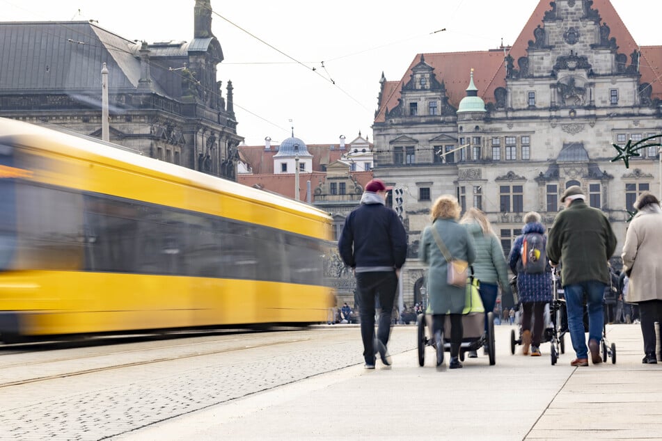 Während Straßenbahnen umgeleitet werden, ist der Fußverkehr nicht beeinträchtigt. (Archivfoto)