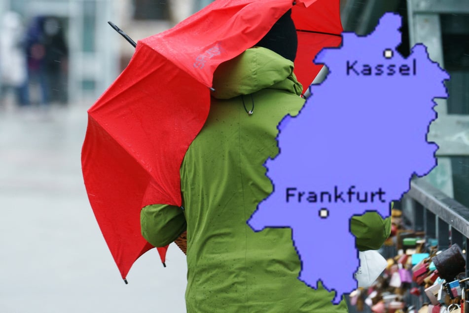 Am Montag muss in Hessen mit verstärkten Niederschlägen und einer kühlen Wetterlage gerechnet werden, wie der Deutsche Wetterdienst (DWD) und Wetteronline.de (Grafik) beide vorhersagen.