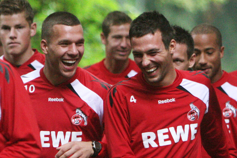 Spielten zusammen beim 1. FC Köln: Klub-Ikone Lukas Podolski (38, l.) und Christian Eichner (41).