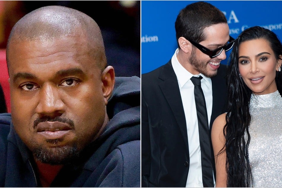 Kanye West (l.) has been accused of having a hand in Kim Kardashian's (r.) split from Pete Davidson.