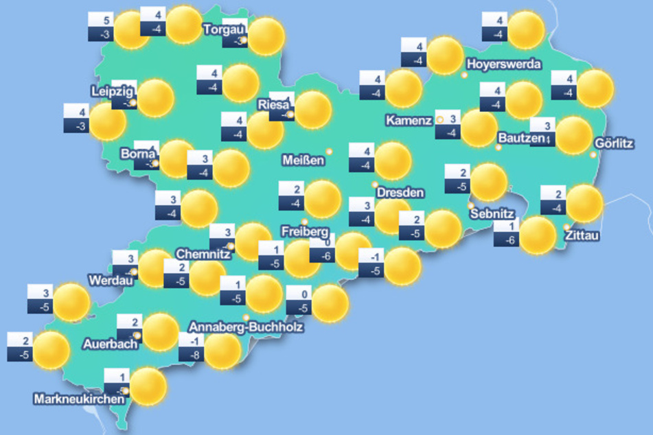 In Sachsen wird es in den kommenden Tagen sonnig und kalt.