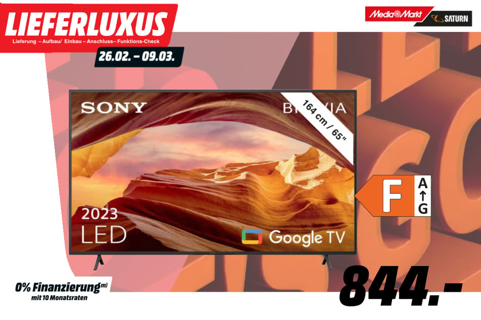 65-Zoll Sony-Fernseher für 844 Euro.