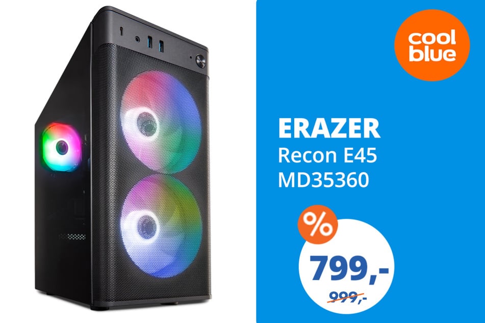 Der Erazer Gaming-PC für 799 statt 999 Euro.