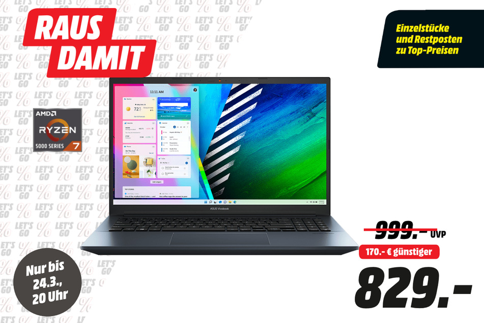 Asus-Notebook für 829 statt 999 Euro.