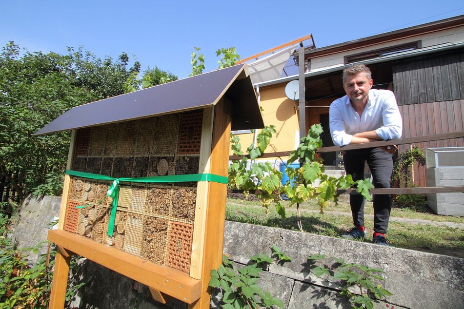 Gelobt wurde die Anlage vom Vereinsvorsitzenden Hendrik Fritzsche auch für ihr Wildbienen-Projekt.