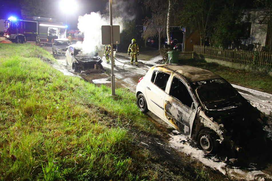 Der Renault Clio und der Einser BMW wurden völlig zerstört.