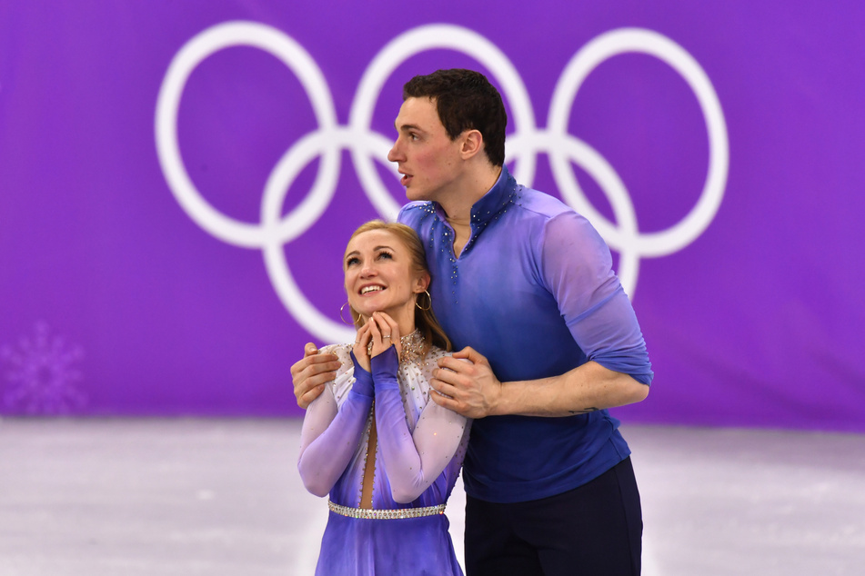 Aljona Savchenko (38) und Bruno Massot (33) bei den Olympischen Spielen 2018.