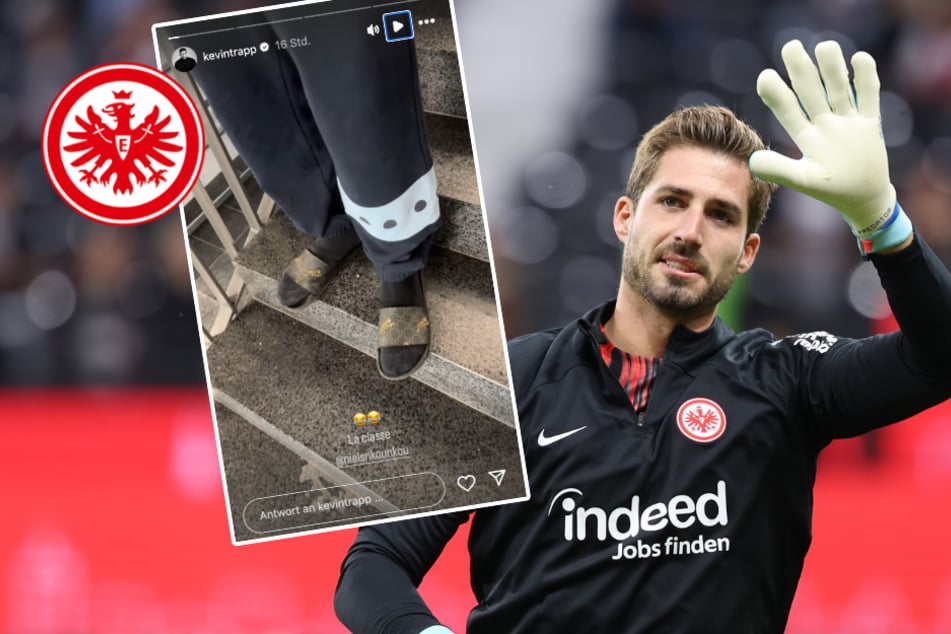 Von Kevin Trapp erwischt: Eintracht-Star sorgt mit miesem Outfit für Netz-Lacher