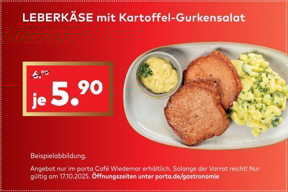 Gleich hier den Coupon sichern und günstig im porta Café schnabulieren.