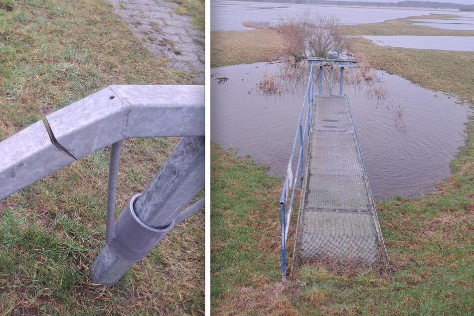 Eine Hochwasserschutzanlage in der Altmark wurde mutwillig beschädigt und geflutet.