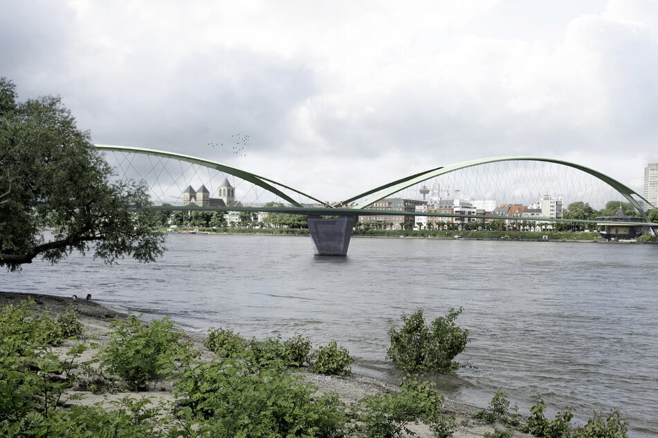 Die neue nördliche Brücke würde eine Verbindung zwischen der Altstadt-Nord und dem Rheinpark in Deutz herstellen.