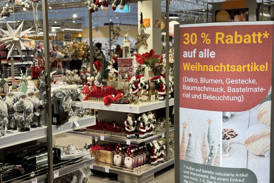 Alle weihnachtlichen Artikel aus dem NonFood-Bereich gibt's aktuell bei GLOBUS Chemnitz mit 30 Prozent Rabatt.