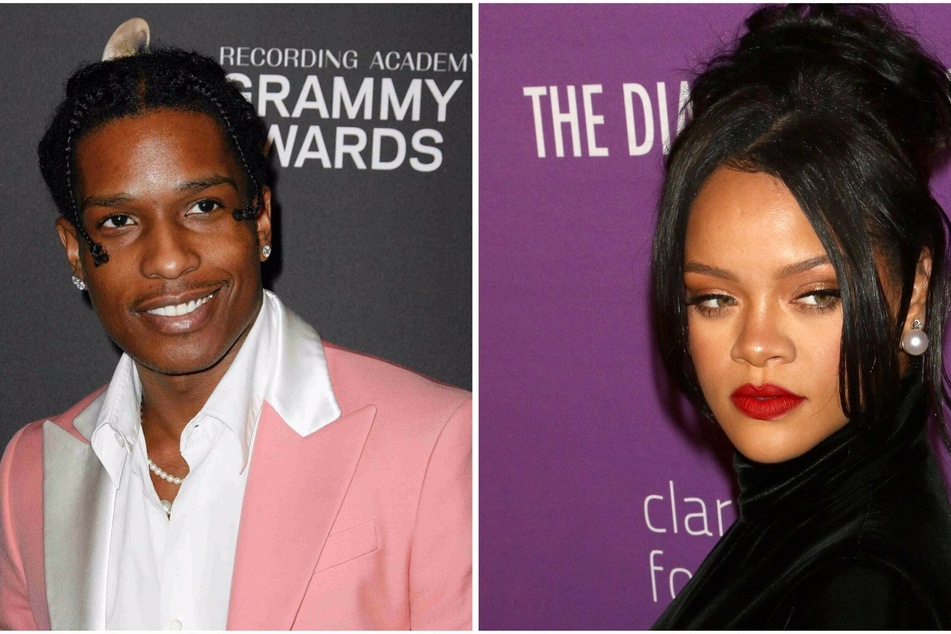 Rihanna (r) and A$AP Rocky (l) were seen out together in the city during a date night.