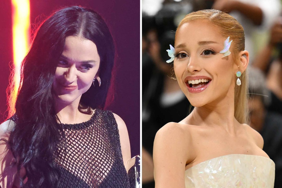 Katy Perry (l.) just gave a serious compliment to Ariana Grande (r.) before taking her last bow as an American Idol judge after seven seasons.