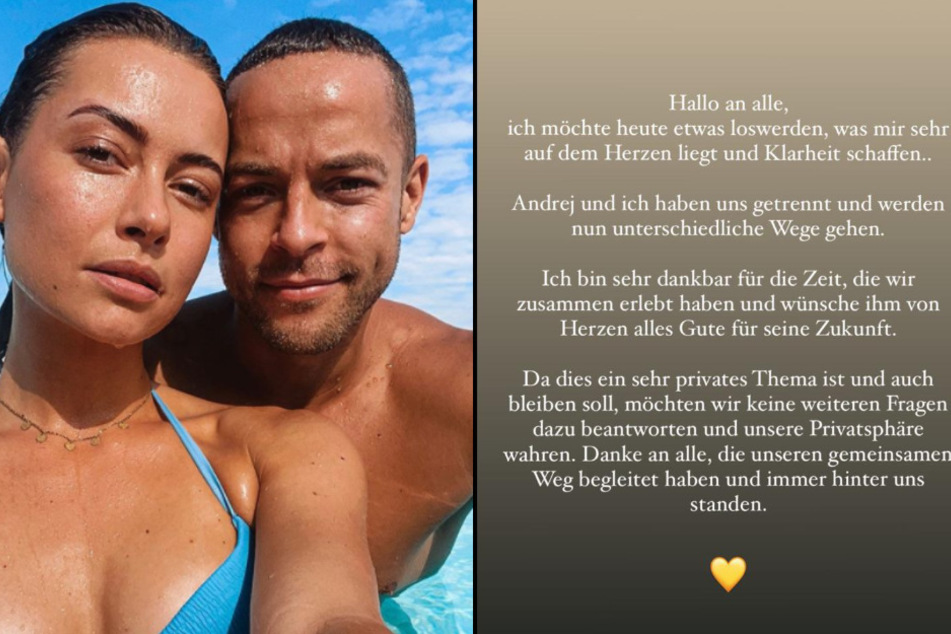 Das Trennung-Statement von Jennifer Lange in ihrer Instagram-Story und ein Bild aus glücklichen Tagen.