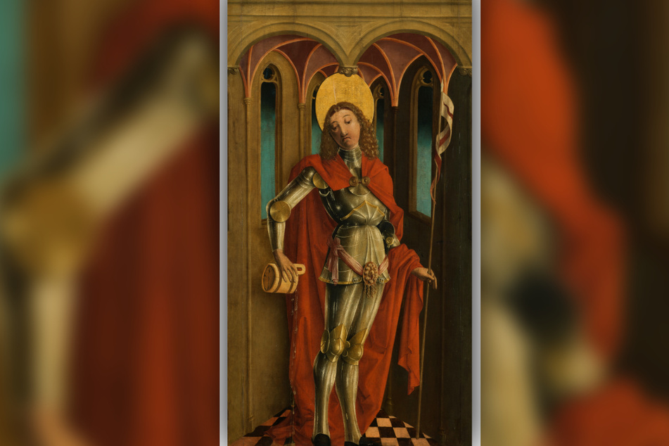 Die auf Holz gemalte Darstellung des Heiligen Florian von 1480 stammt aus einer bayerischen Malerwerkstatt.