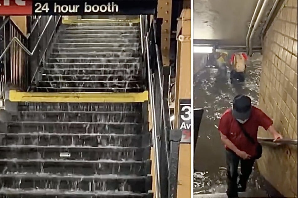 Dangerous flooding drowns NYC subway stations under water