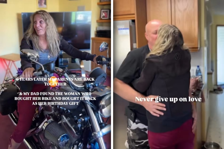 Lexie Bolds (28) Mom ist überglücklich, als sie nach Jahren ihr geliebtes Motorrad zurück hat. "Gib die Liebe niemals auf", heißt es im Schluss-Untertitel des Clips.