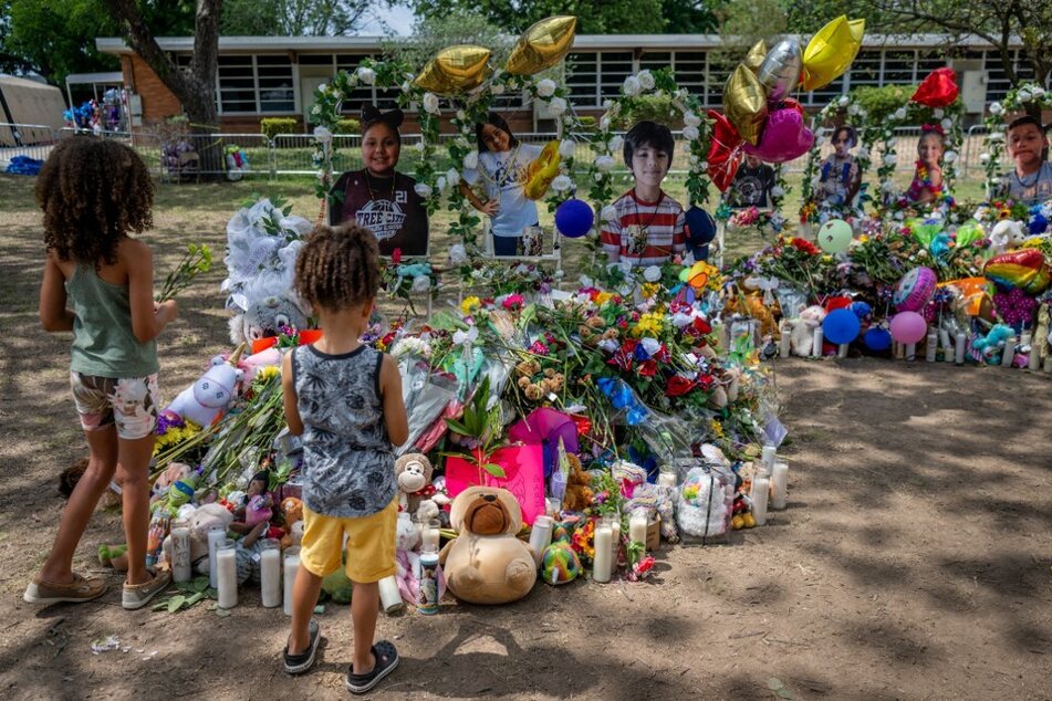 Visitors in Uvalde paid respects on Tuesday to the 19 children and two adults killed last Tuesday during the mass shooting at Robb Elementary School.