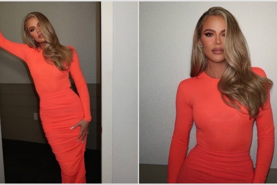 Orange you glad Khloé Kardashian wore this stunning dress just in time for the summer?