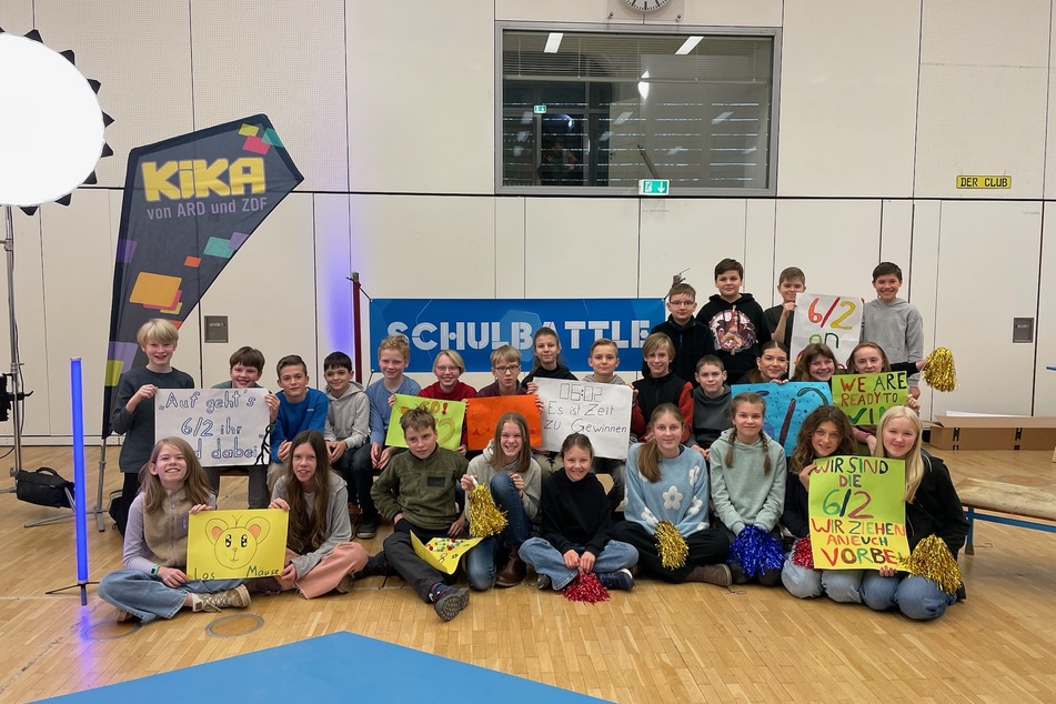 Schafften es in die Wochenshows: die Schüler der 6/2 des Gymnasiums Neue Nikolaischule aus Leipzig.