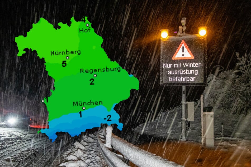Teils 20 Zentimeter Neuschnee: Bayerns Süden schickt winterliche Vorboten