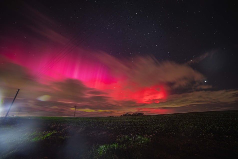 Im November 2023 waren über Sachsen Polarlichter zu sehen.