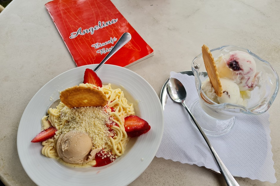 Beliebt im Eiscafé Angelino: Spaghetti-Eisbecher.