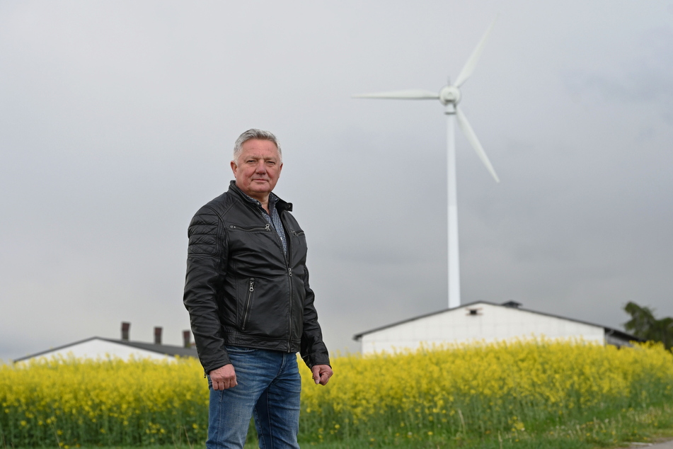 Jens Hoffmann (61) vom Wirtschaftshof "Sachsenland" will für acht Millionen Euro ein neues Windrad bauen.