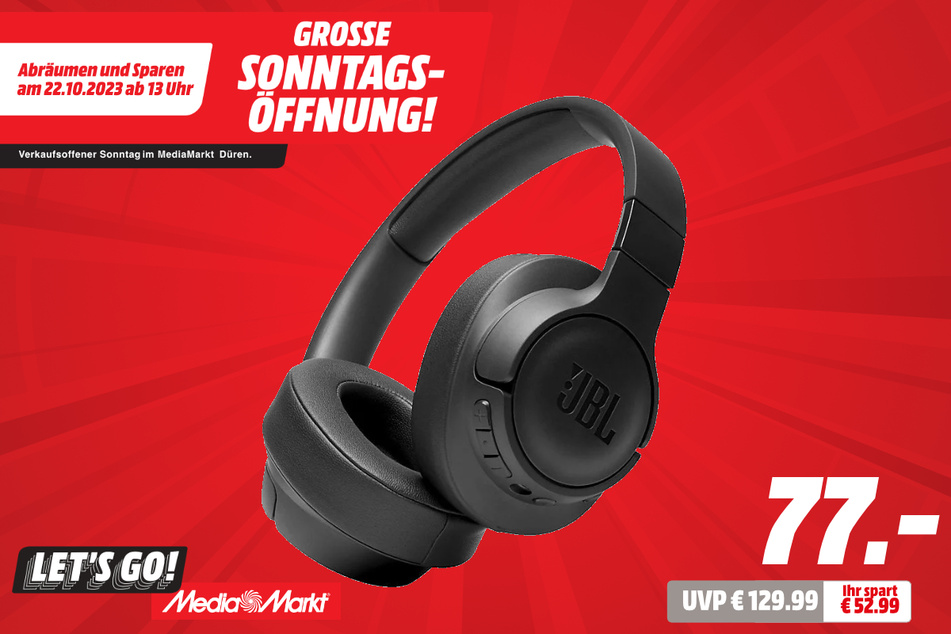 JBL-Kopfhörer für 77 statt 129,99 Euro.