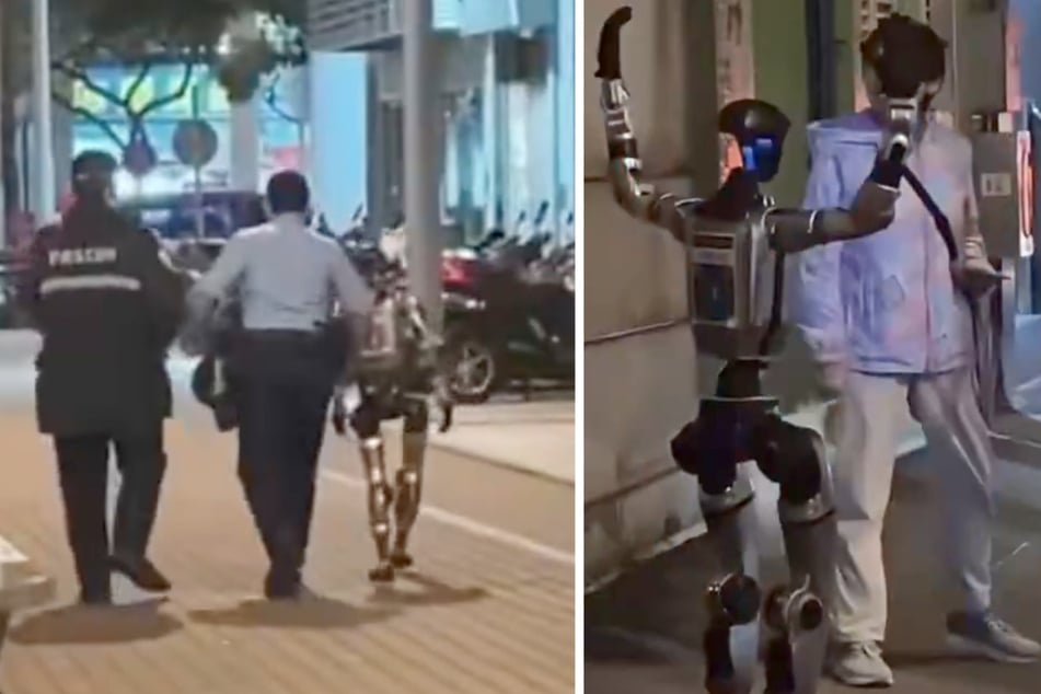 Der Roboter erschreckte eine ältere Frau und wurde wenig später verhaftet.