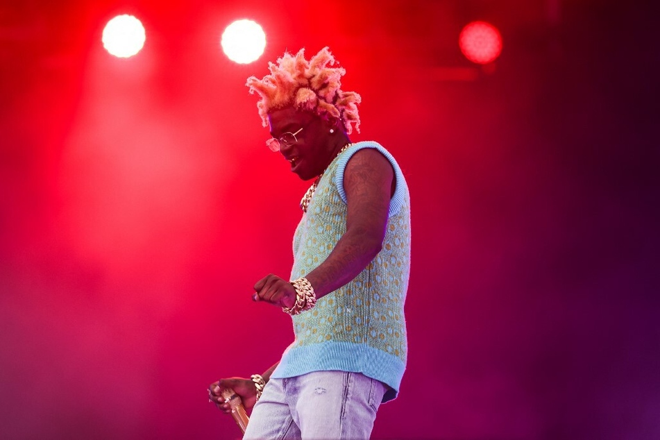 Kodak Black performs at the Hard Rock Stadium in Miami Gardens, Florida, in 2021.