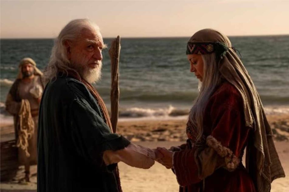 Ben Kinglsey (l.) stars as Moses in the new three-part companion special.