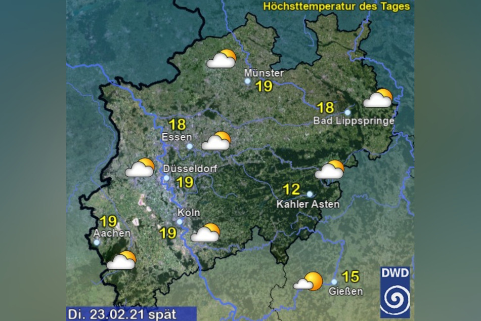 Auch in den kommenden Tagen soll es in Nordrhein-Westfalen frühlingshaft bleiben.