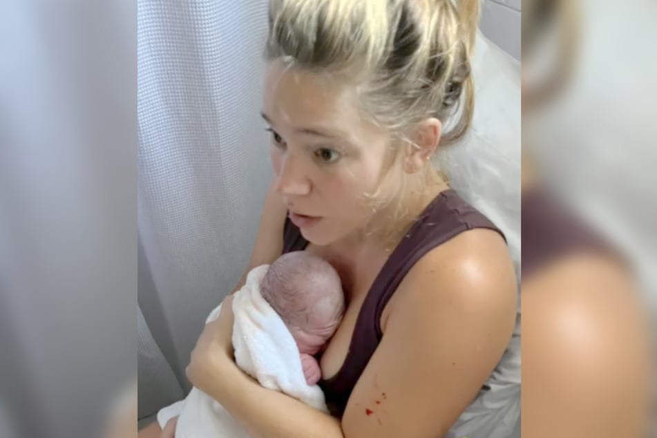 Eigentlich wollte Samantha Afran ihren Sohn nicht auf dem Klo zur Welt bringen. Am Ende hatte sie keine Wahl ...