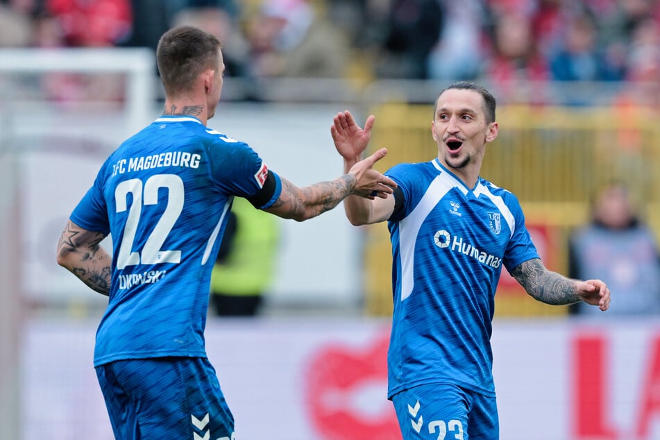 Baris Atik (r.) brachte den FCM in der ersten Hälfte mit 1:0 in Führung.