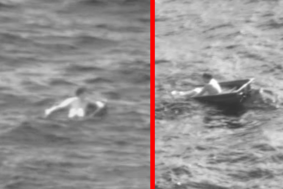 Mann harrt fast 40 Stunden auf halb gekentertem Boot aus: Auf dem Ozean beobachtet er Schreckliches