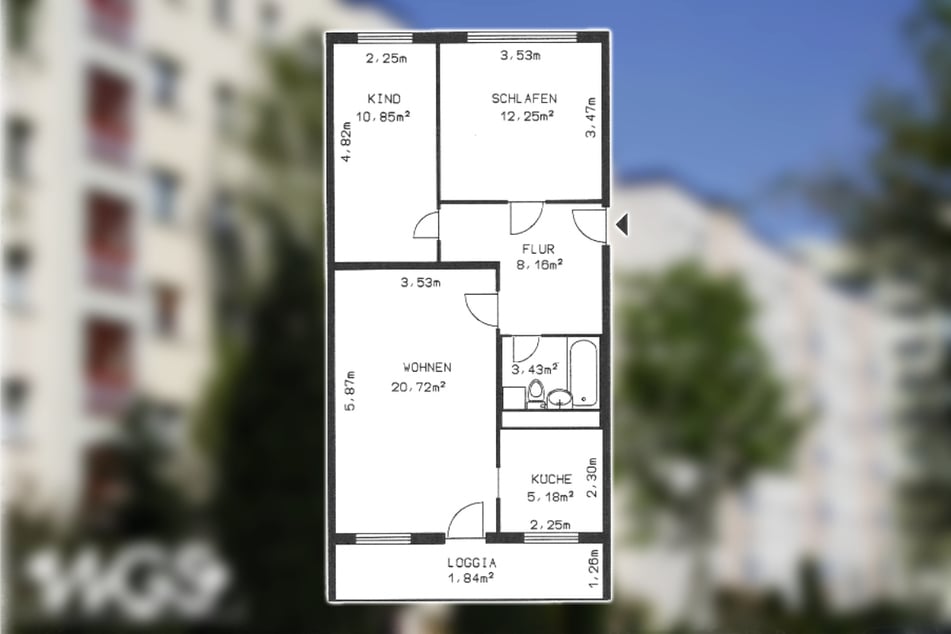 Sofort bezugsfertig und super günstig: Die WGS 3-Raum-Wohnung in der Spreewalder Straße 12.