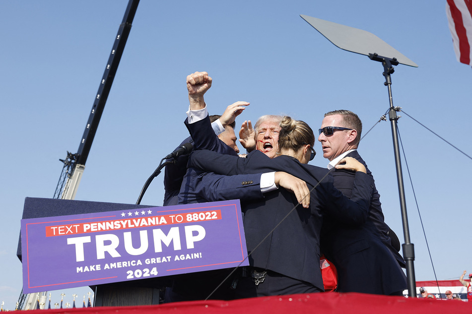 Trump said he was hit in "the upper part" of his right ear, but was otherwise unharmed.