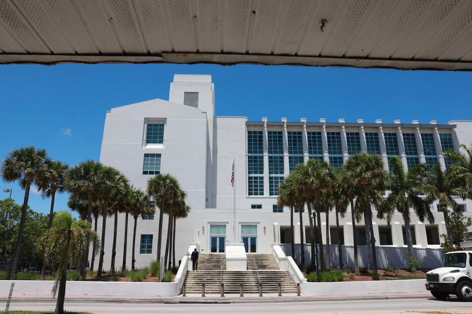 The Alto Lee Adams Sr. United States Courthouse, where U.S. District Judge Aileen Cannon is holding a hearing regarding former President Donald Trump on May 22 in Fort Pierce, Florida.
