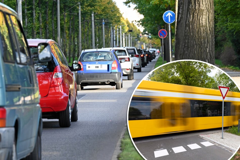 Unfall in Dresden: Renault-Fahrer knallt beim Abbiegen gegen Straßenbahn