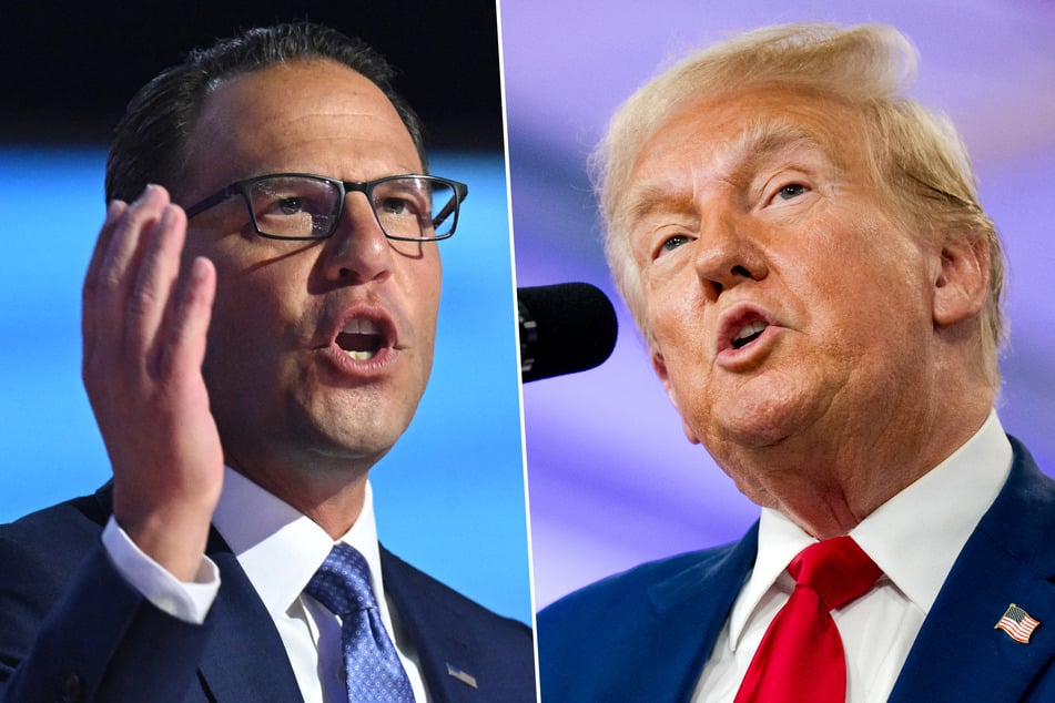 Donald Trump (r.) has once again drawn accusations of antisemitism with a derogatory comment about the Jewish governor of Pennsylvania, Democrat Josh Shapiro.