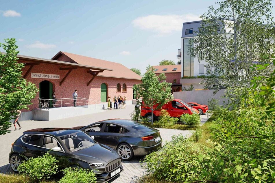 Die Gegend rund um das Connewitzer Bahnhofsgebäude soll sich im kommenden Jahr stark verändern.