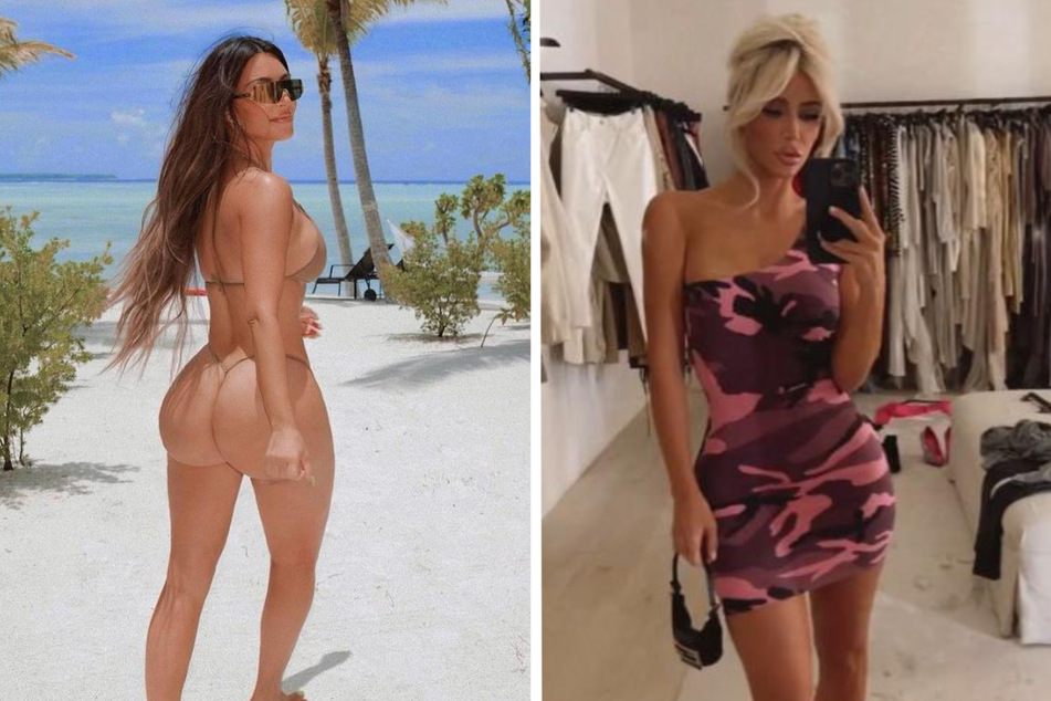 Kim Kardashian (41) wechselt zwischen brünetten und blonden Looks.