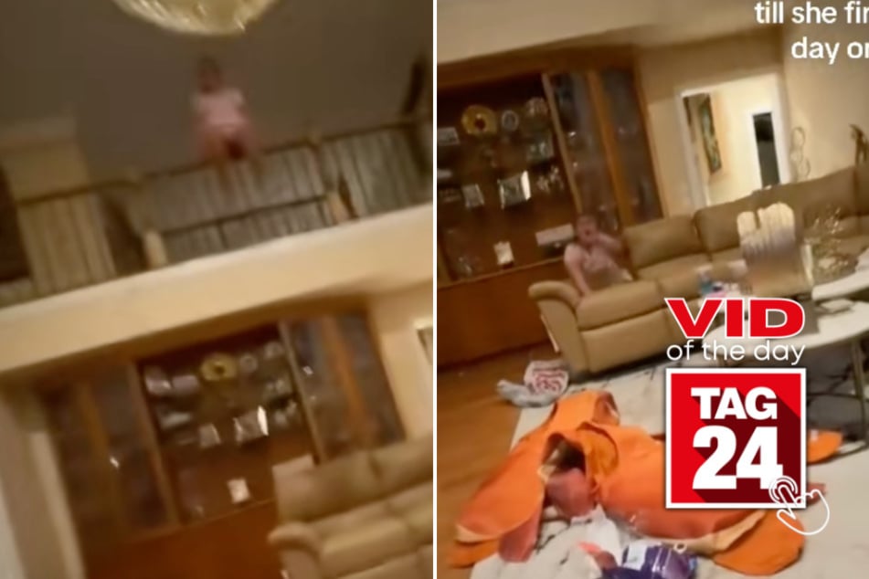 viral videos: Viral Video of the Day for October 6, 2025: Girl's couch jump from second floor goes hilariously wrong