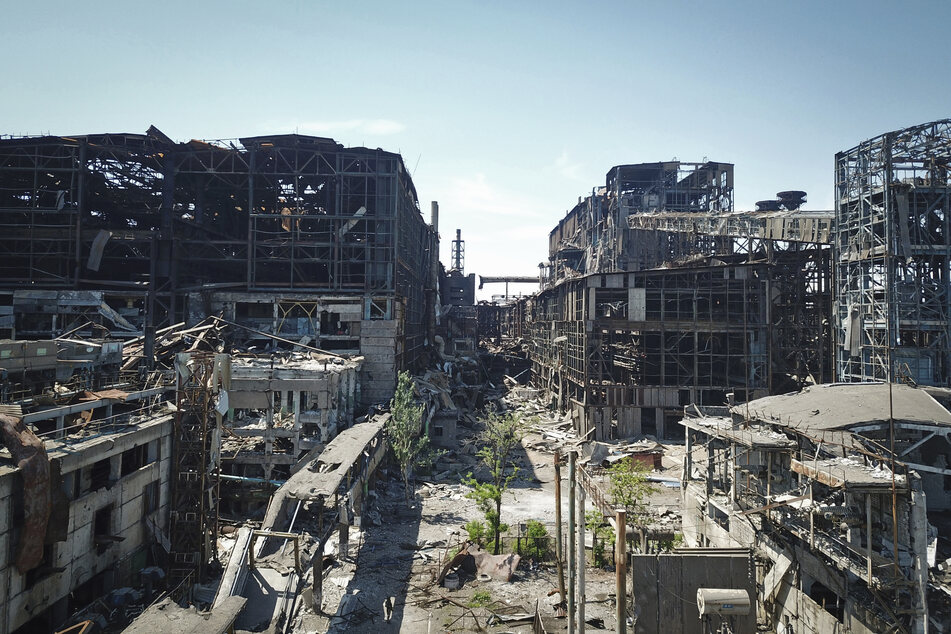 Das Stahlwerk Asovstal wurde bei der Belagerung von Mariupol fast vollständig zerstört.