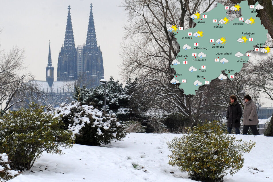 Wetter in NRW: Erst ein bisschen Schnee, dann wird es nass